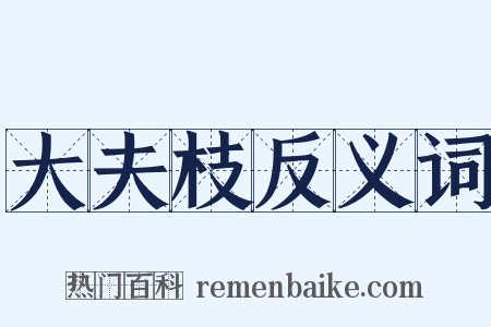 大夫枝反义词是什么意思的图片